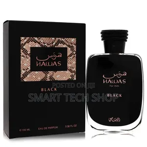Hawas Black by Rasasi, Eau De Parfum Spray 100 Ml for Men