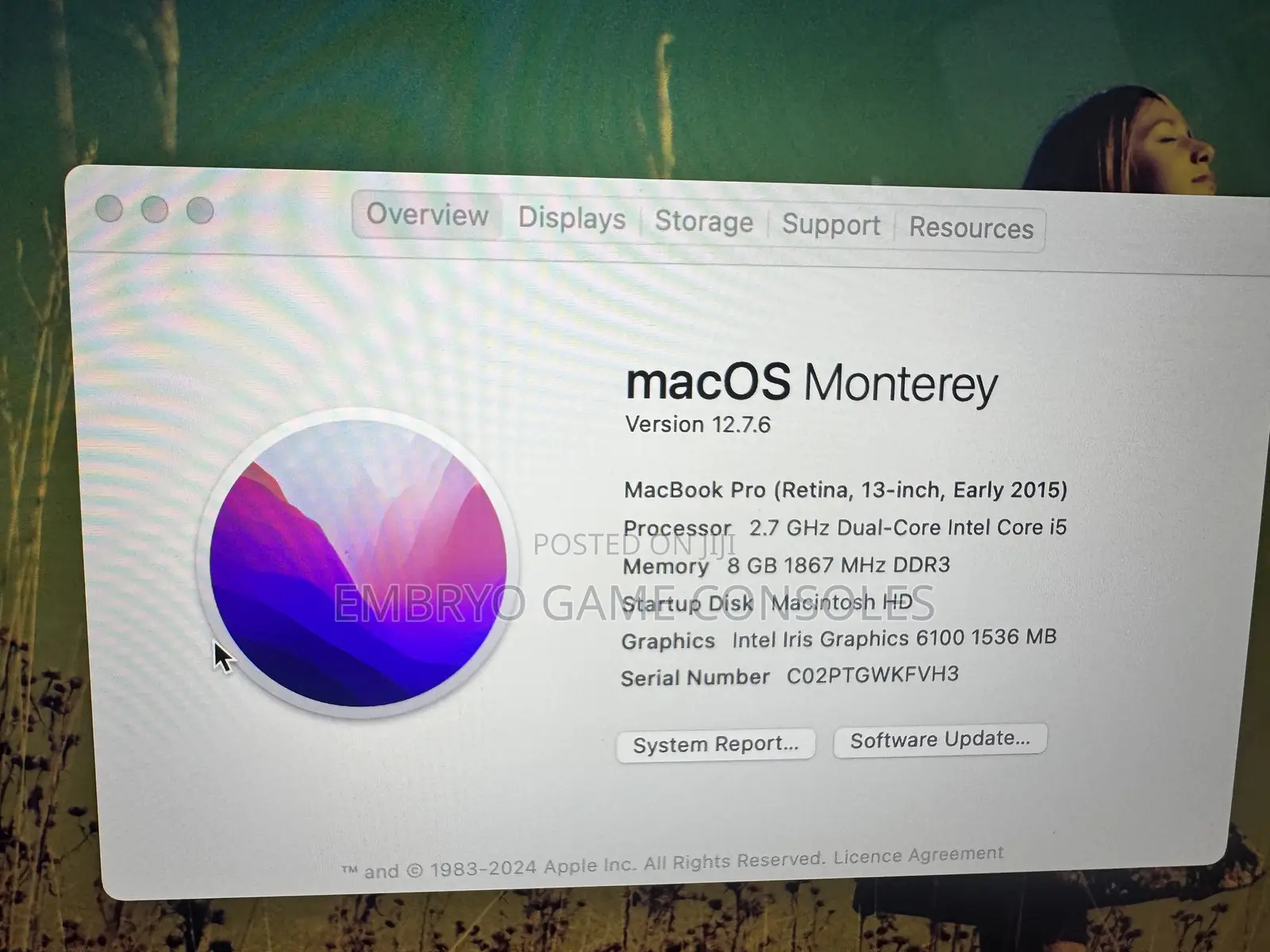 Laptop Apple MacBook 2015 8GB Intel Core i5 SSD 256GB
