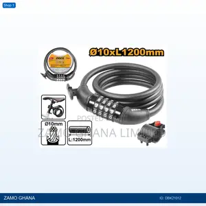4 Digit Combination Bicycle Lock (With Lock - Dbk21012