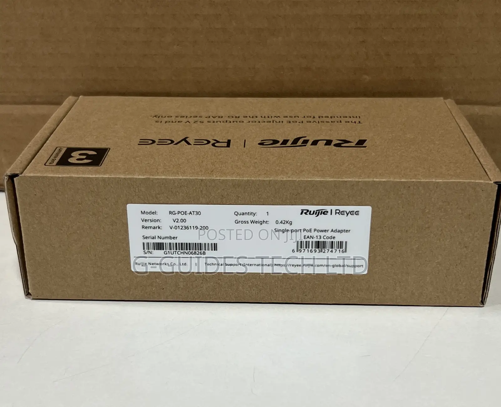 52v Ruijie Poe Adapter, 52v Ruijie Reyee Passive Poe Injector