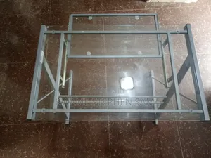 Modern Glass Computer Desk With Sliding Keyboard Tray