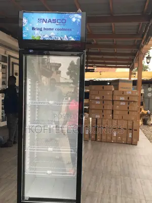 Nasco 288l Glass Door Fridge Fast Cooling Performance