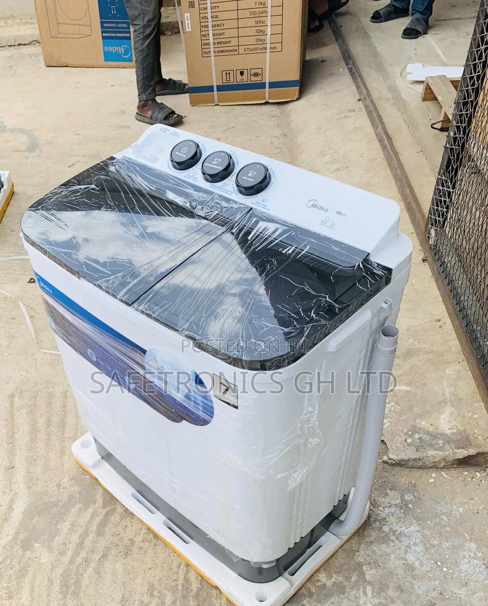Fresh Sealed Midea 7.0kg Semi Auto Washing Machine Mf100w70/W-Gh