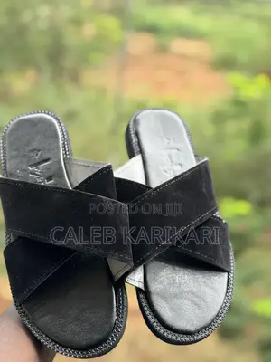 Cross Suede Slippers