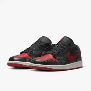 Authentic Nike Jordan 1 Low Bred Sail (Wmns) Dc0774-061 Mint Condition