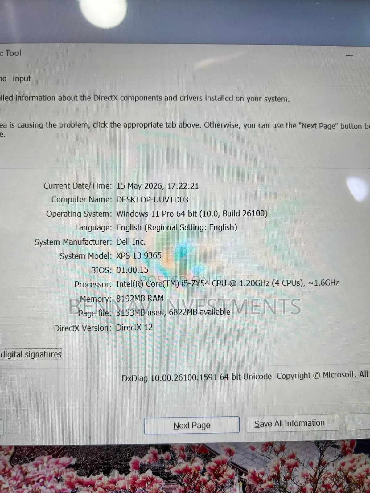 Laptop Dell XPS 13 8GB Intel Core i5 SSD 256GB