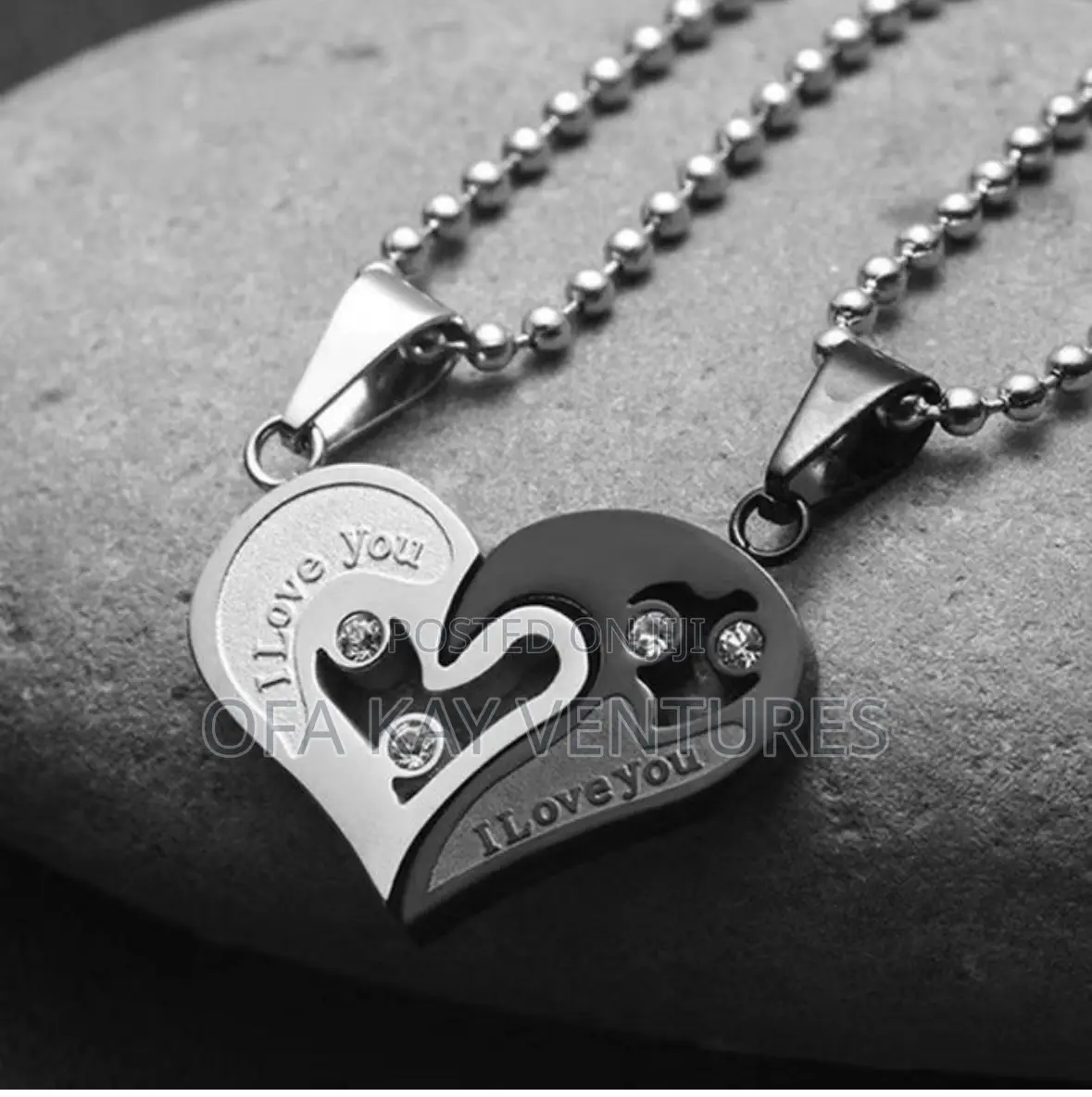 Love Heart Couple Necklace