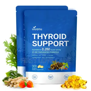 Vivonu Thyroid Support Supplement With Iodine, B12,Folate, Zinc,