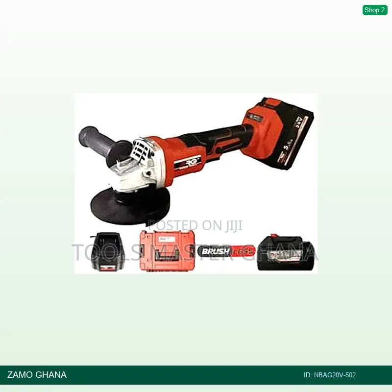 20v Angle Grinder 115mm Brushless 4.5inch Li-Ion Cordles - Nbag20v-502