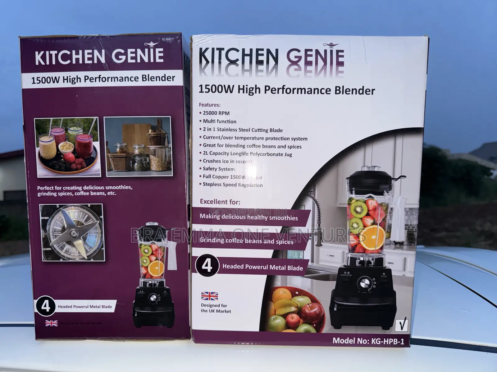 Kitchen Genie 1500w High Performance Blender – Brand New 