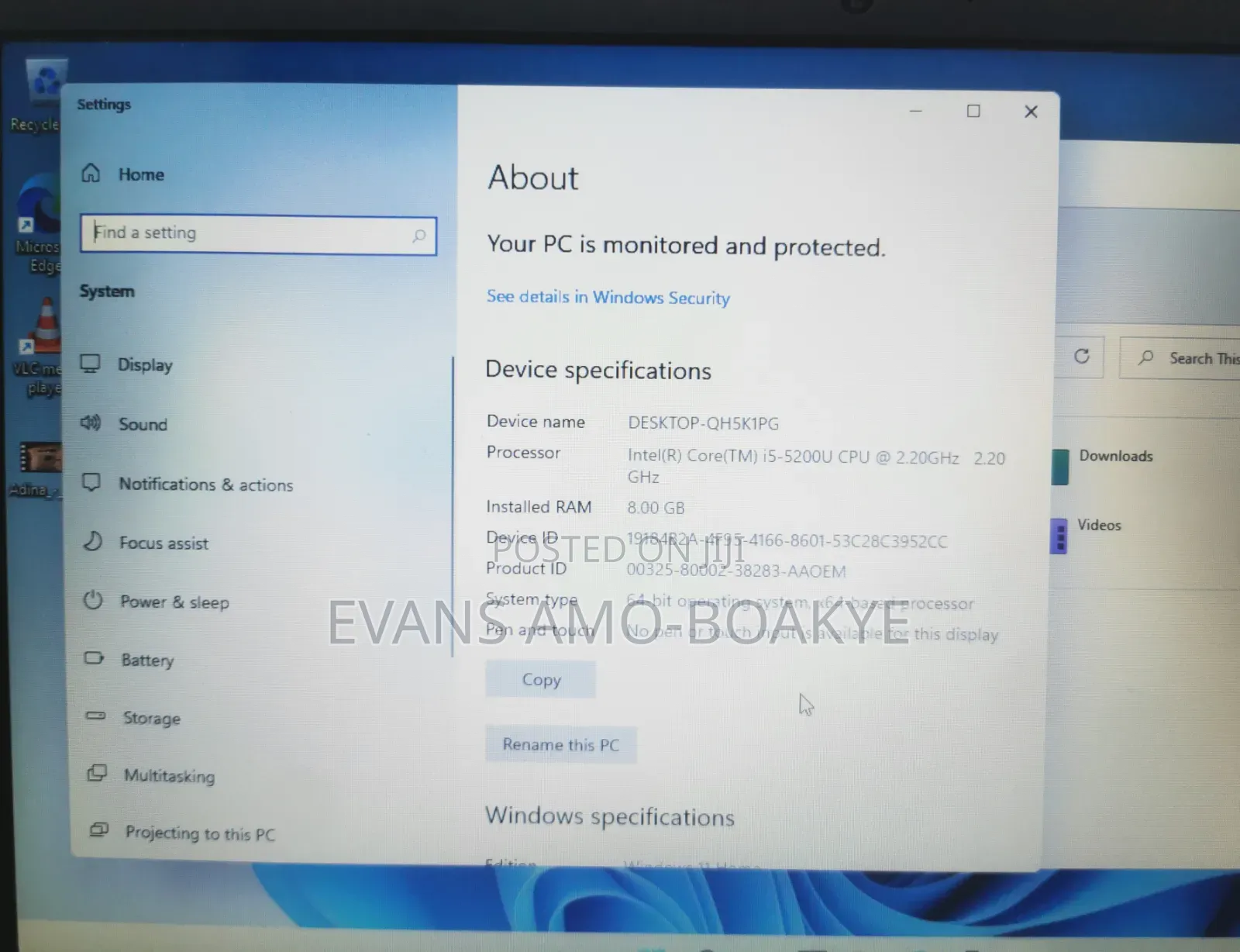 Laptop Dell Inspiron 5558 8GB Intel Core i5 HDD+SSD 320GB