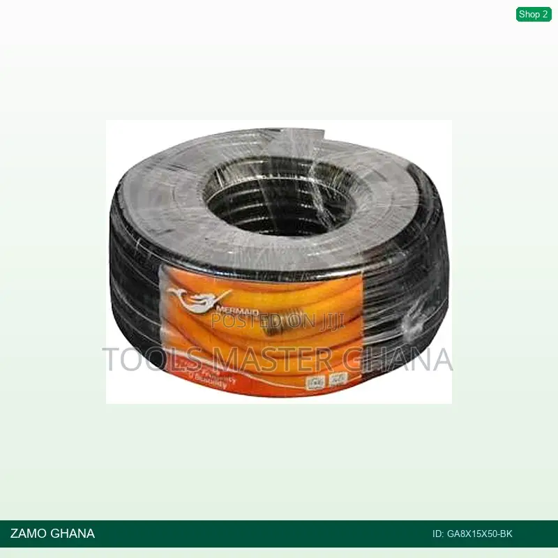 Berry Gas and Air Black 50m Pressure Hose 8x15 Greenlin - Ga8x15x50-Bk