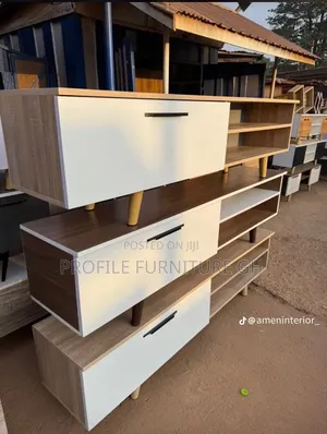 Amazing Black Tv Stand 5 Feet Long//Durable and Luxurious