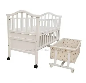 2in1 Solid Baby Cot With Bassinet