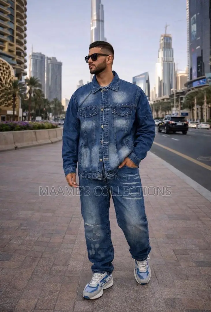 Men’S Denim Jeans Jacket Top And Down Available