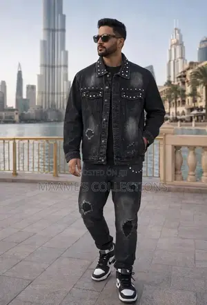 Men’S Denim Jeans Jacket Top And Down Available