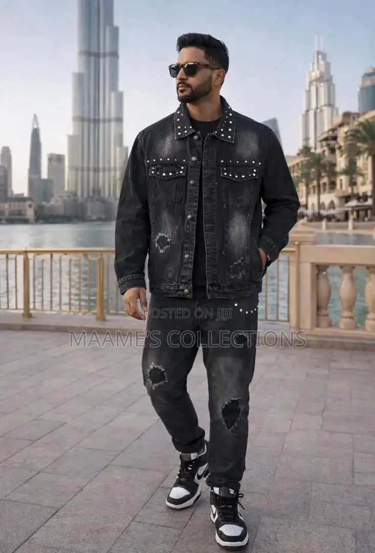 Men’S Denim Jeans Jacket Top And Down Available