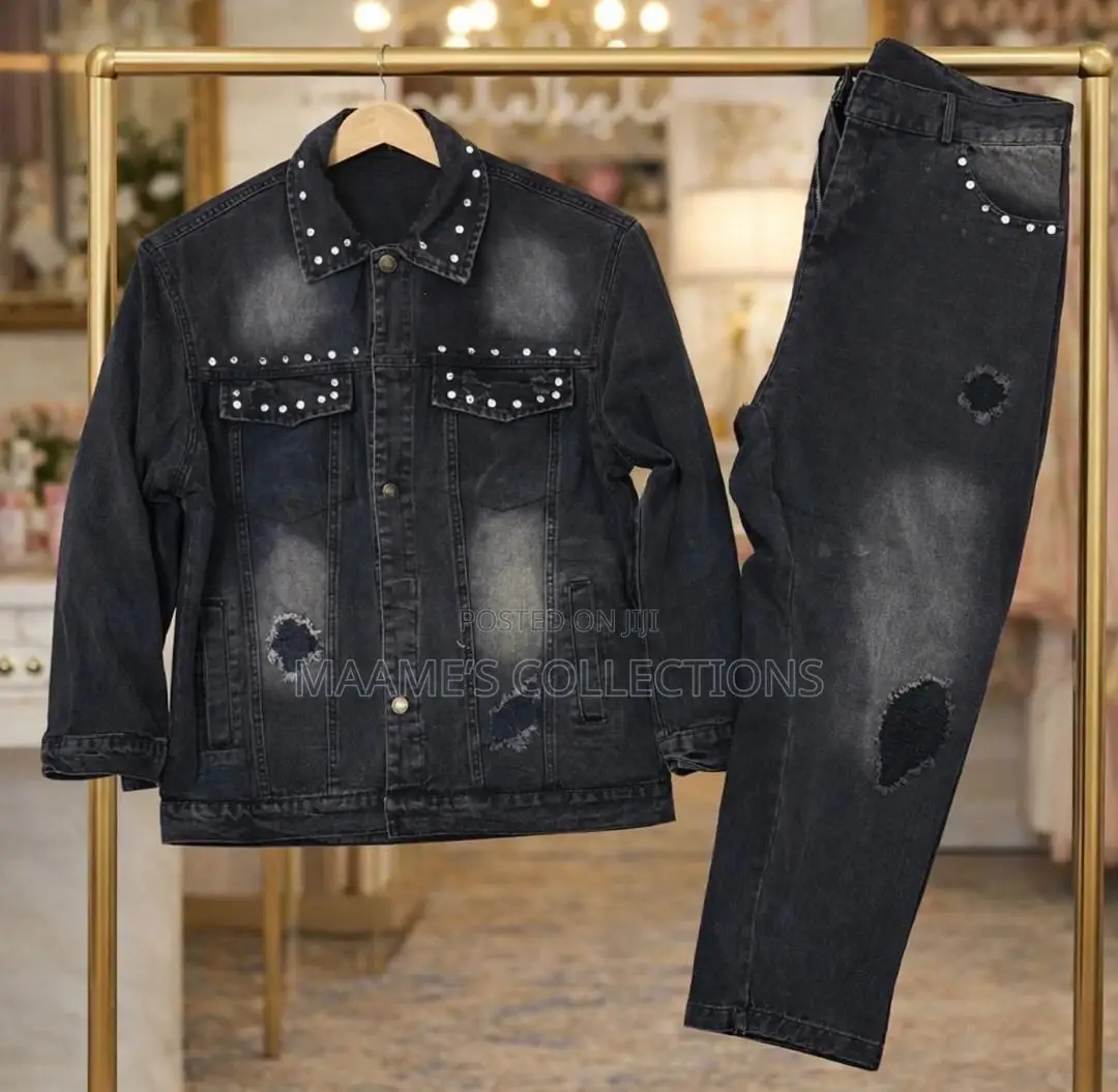 Men’S Denim Jeans Jacket Top And Down Available