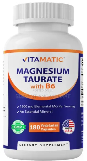 Magnesium Taurate 1500mg Per Serving - 180 Vegetarian Capsules