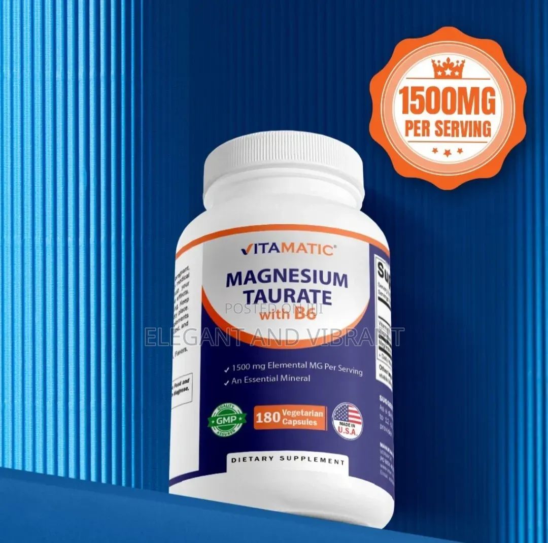 Magnesium Taurate 1500mg Per Serving - 180 Vegetarian Capsules