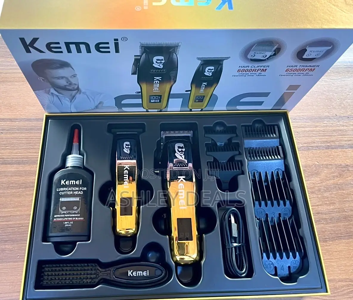 Kemei Professional Cordless Hair Clipper and Trimmer Kit
