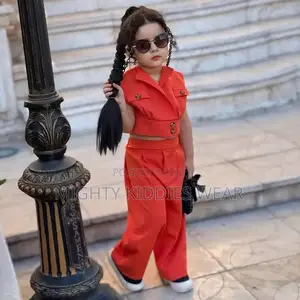 Girls Jacket Vest Button Top Casual Suit Pants Age 3-4yrs
