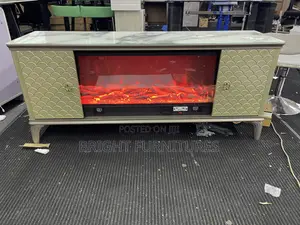 Electronic Tv Stand With Bluetooth Speaker and Light