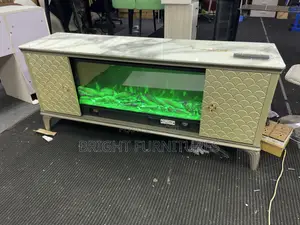 Electronic Tv Stand With Bluetooth Speaker and Light