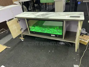 Electronic Tv Stand With Bluetooth Speaker and Light