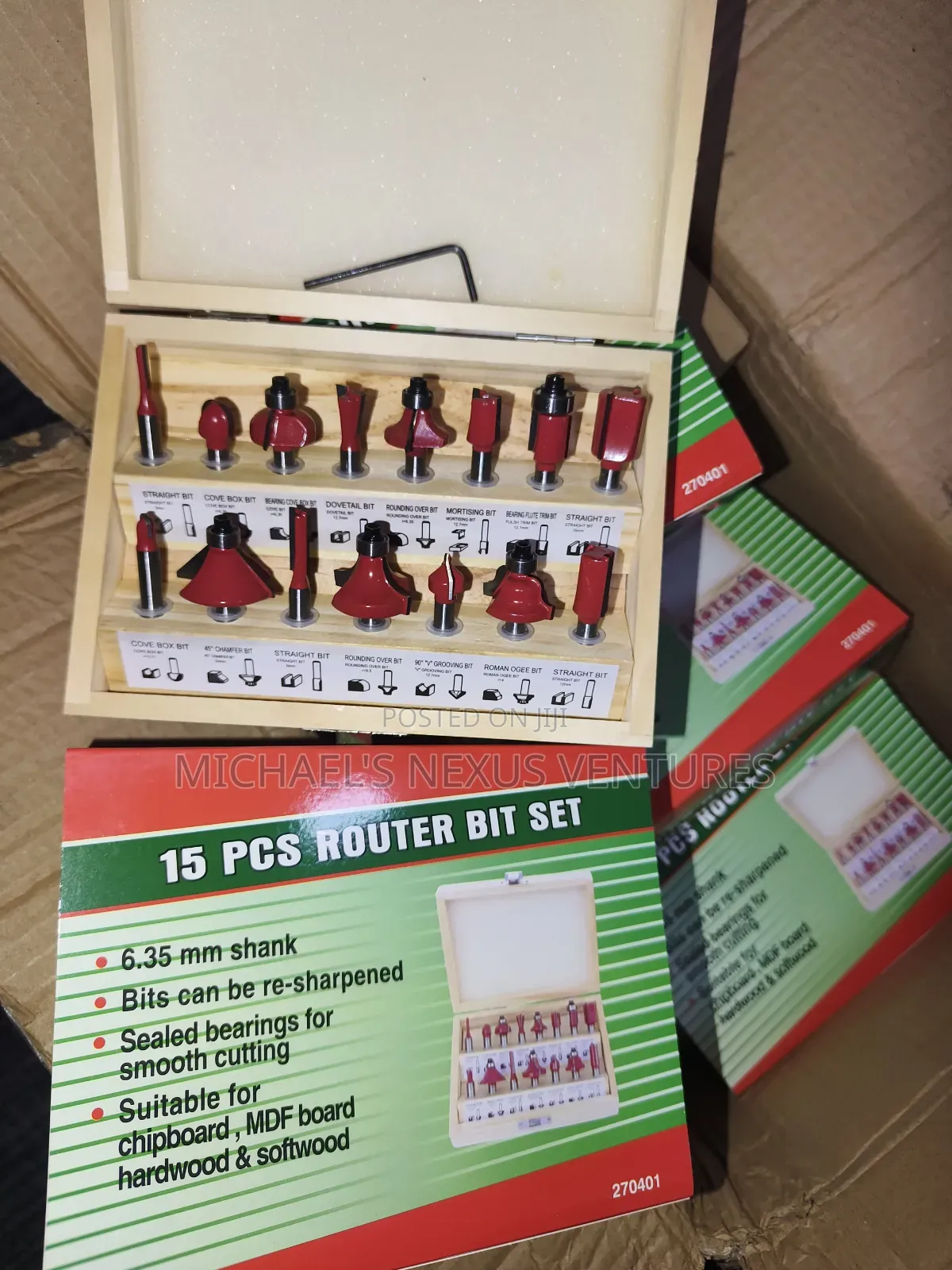 15pcs Router Bits Set