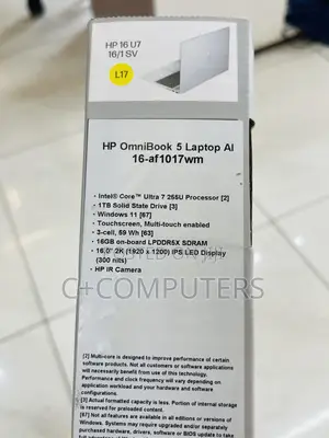 New Laptop HP OmniBook 5 16" 16GB Intel Core Ultra 7 SSD 1T