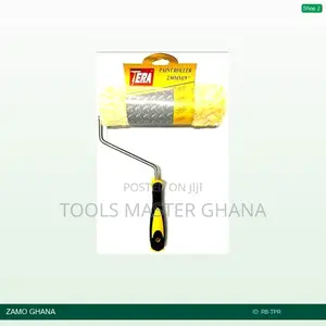 Roller Brush 9 Inch TPR Handle Yellow/Black - Rb-TPR