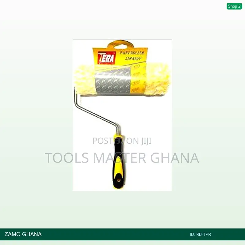 Roller Brush 9 Inch TPR Handle Yellow/Black - Rb-TPR