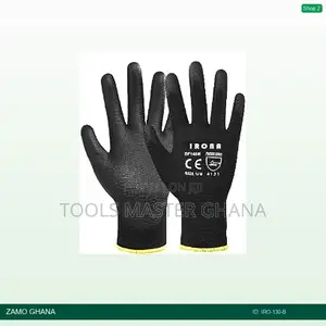 Irona Gloves Pu Polyester Black 10 Inch Xl - Iro-130-b