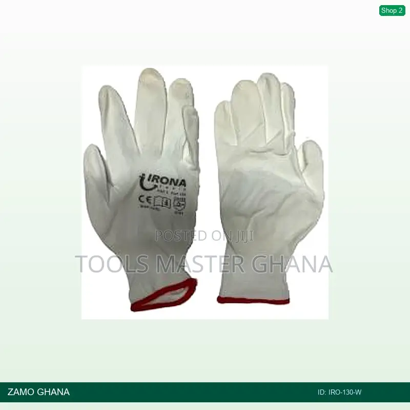 Irona Gloves Pu Polyester White 10 Inch Xl - Iro-130-w