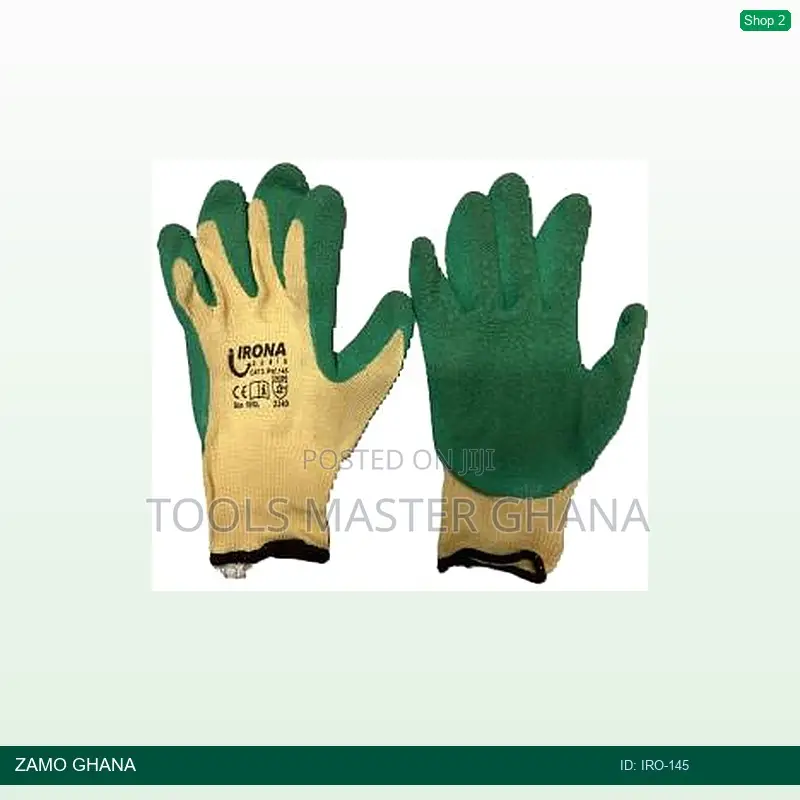 Irona Gloves Latex Crinkled Polycotton 10 Inch - Iro-145