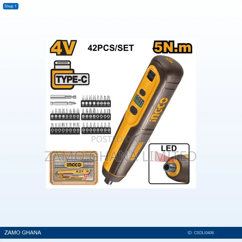 Lithiumion Cordless Screwdriver 4v - Csdli0406