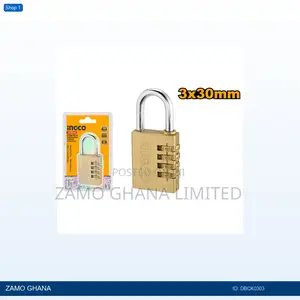 3 Digit Bra Combination Padlock 3x30mm - Dbck0303