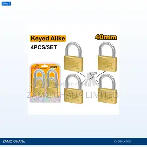 4pcs Keyalike Bra Padlock Set 40mm - Dbplk4402
