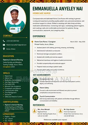 Home Care Nurse Or Caregiver