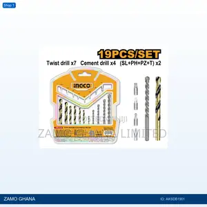 19 PCS Drill Bits Screwdriver Bits - Aksdb1901