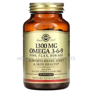 Solgar Omega 3 6 9 1300 Mg Heart Brain Joint Skin Health 60 Softgels