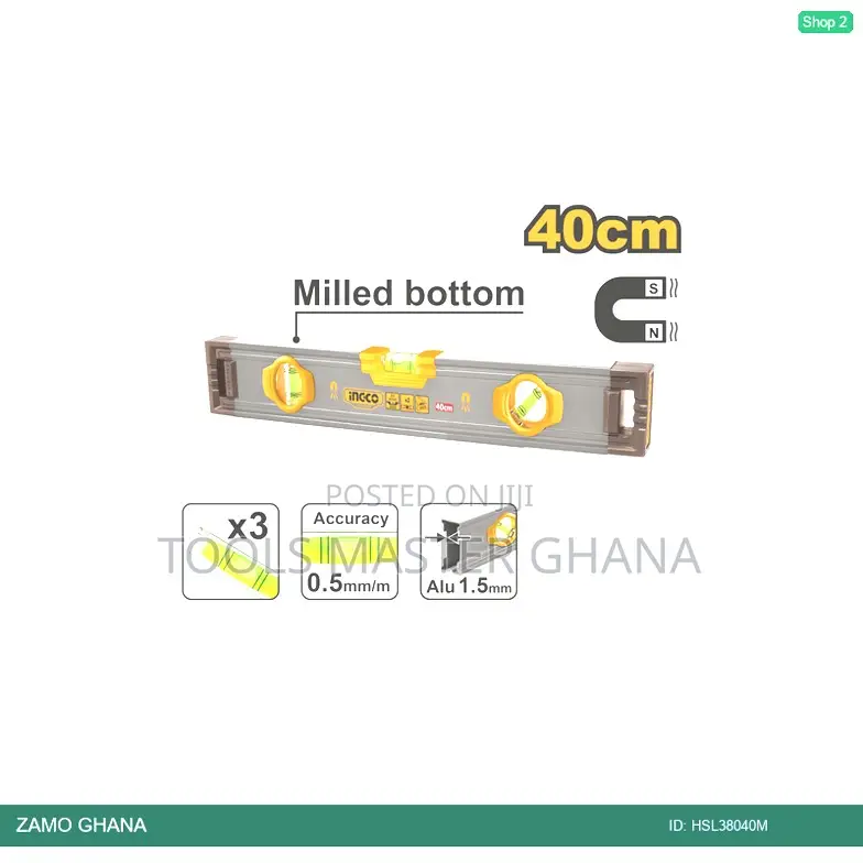 Spirit Level With Powerful - Hsl38040m
