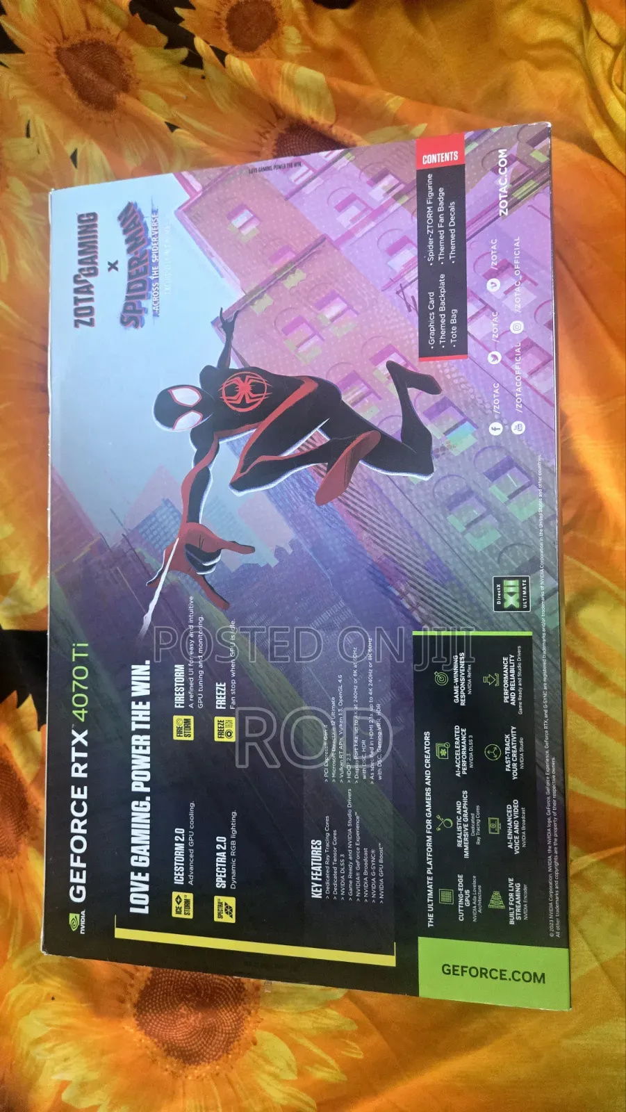 Zotac Gaming Geforce RTX 4070 Ti Amp Airo Spider-Man