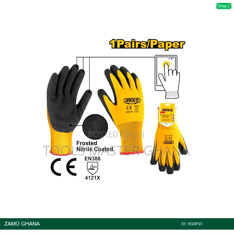 Nitrile Frosted Coated - Hgnf03