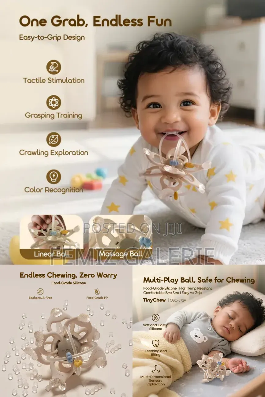 Oraimo Tinychew Baby Teething Manhattan Ball Toy