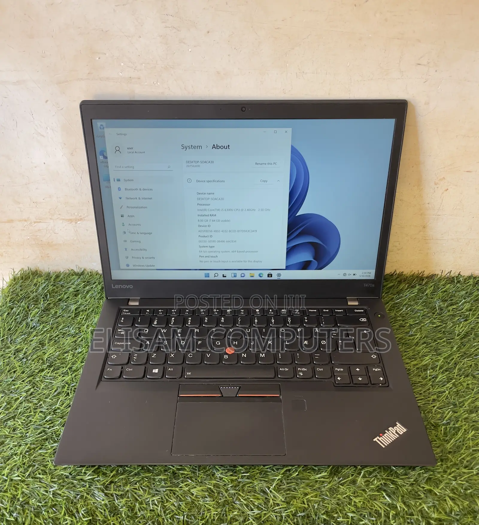 Laptop Lenovo ThinkPad T470s 8GB Intel Core i5 SSD 256GB