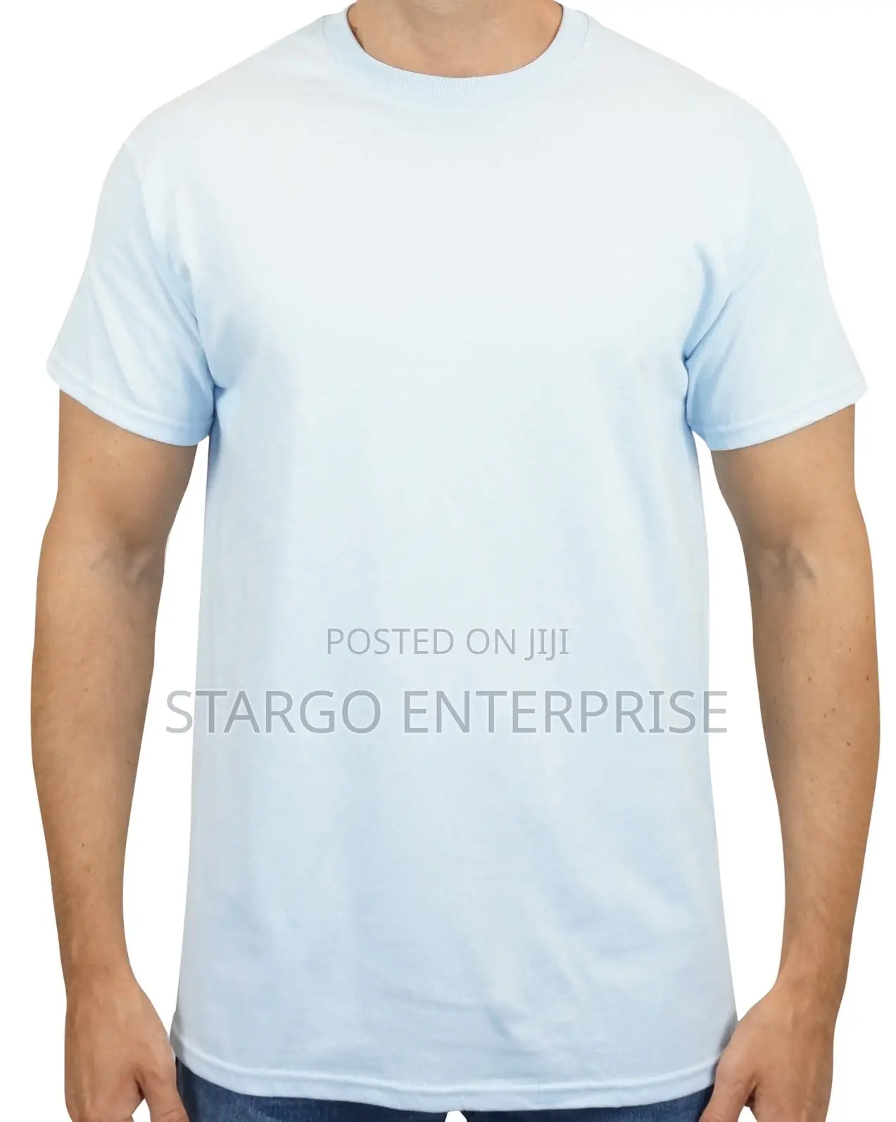 Light Blue Gildan Heavy Cotton Tshirt