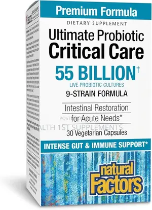 Natural Factors Probiotic, 55 Billion Cfus, 9 Strains, 30 Veg Capsules