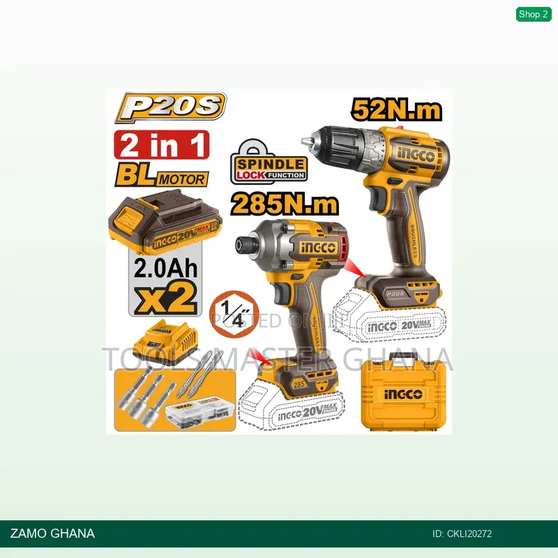 Cordless 2 PCS Combo Kit Drill Driver - Ckli20272